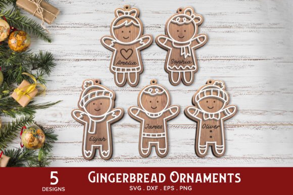 Create Gingerbread Family Christmas Ornament Crafts Today