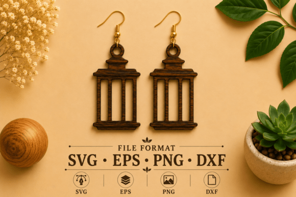 Design Elegance: The Laser Cut Lantern Dangle Earrings File