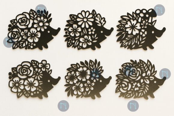 Floral Hedgehog SVG Bundle for Laser Cutting & Crafts