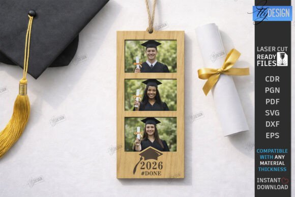Graduation Photo Frame 2026 Laser Cut Design