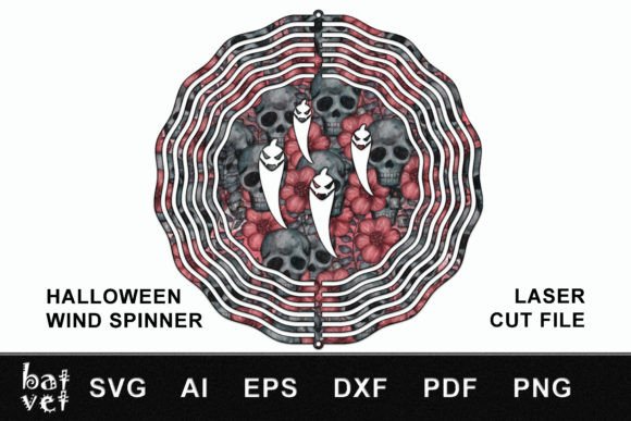 Halloween Wind Spinner Design SVG