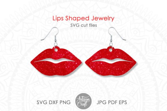 Lips Earrings SVG: Perfect for Valentines Earrings