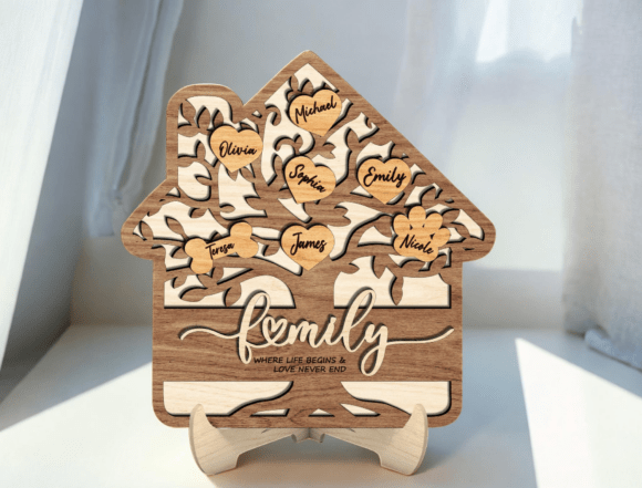 Personalized Family Tree House Sign SVG