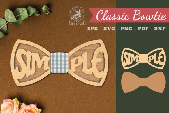 Simple Laser Cut Bowtie SVG: Perfect Designs