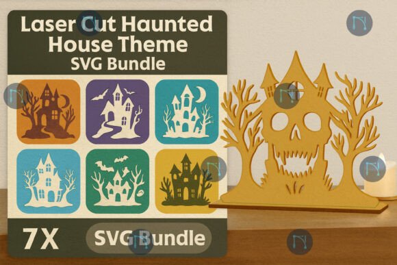 Spooky Halloween Crafts with Haunted House SVGs