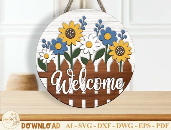 Welcome Guests with This Spring Summer Door Hanger Laser Cut File
