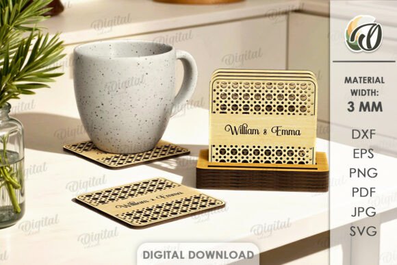 Wooden Coaster Laser Cut